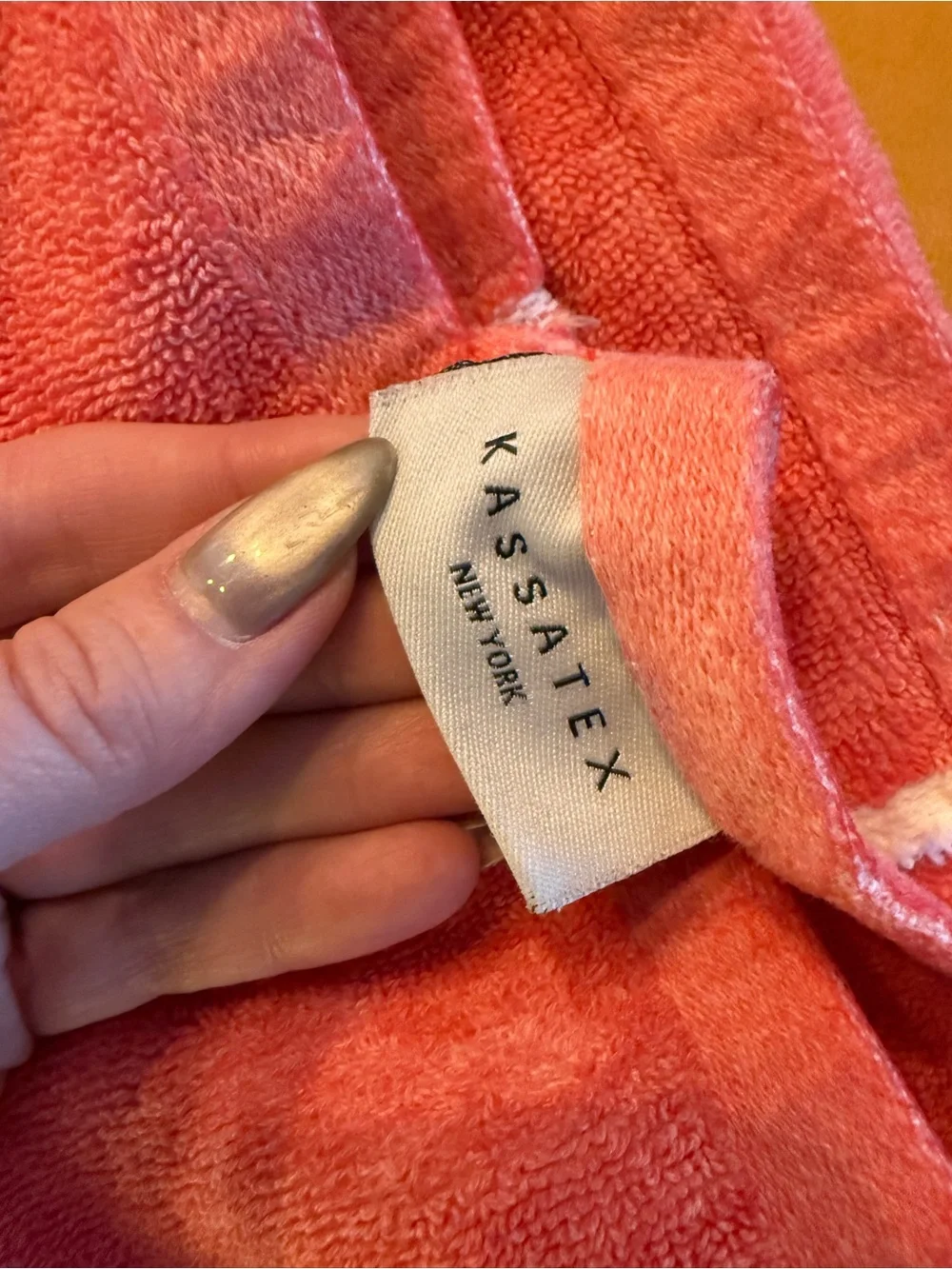 Kassatex New York Pink Terry Bath Towel 34.5x65